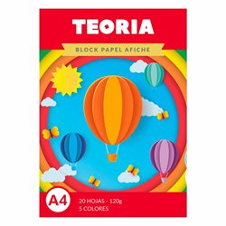 Block Papel Afiche A4 Teoría+ 120g 20 hojas. Santiago Aloy S.A.