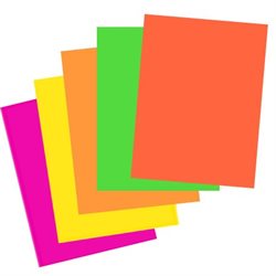 Block A4 Papel Flúo Teoría+ 30 hojas