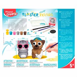 Animales de Yeso Gato y Perro Maped Creativ