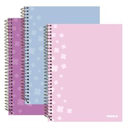 Cuaderno A5 Teoría LIso con Espiral 96 H Flex
