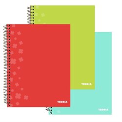 Cuaderno A5 Teoría LIso con Espiral 96 H Flex