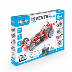 Inventor Mechanics Motorizado Auto de Carreras + 10 Modelos de Engino