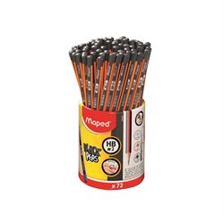 Lápiz Maped Black´Peps HB Pote x72