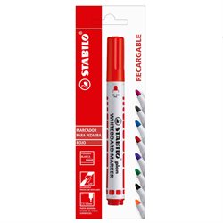 Marcador Stabilo para Pizarra Rojo Blister. Santiago Aloy S.A.