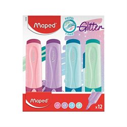 Resaltador Maped Glitter Pastel Display x12