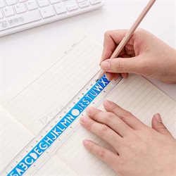 Regla  de Plástico 30 cm con Números y Letras